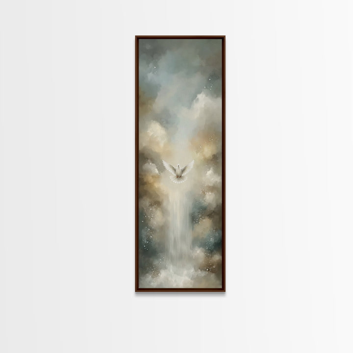 Ascension Of Peace | Framed Canvas Print | Christian Art Canvas | Christian Painting | Tall Narrow Wall Art | Christian Gift | Christmas Ar