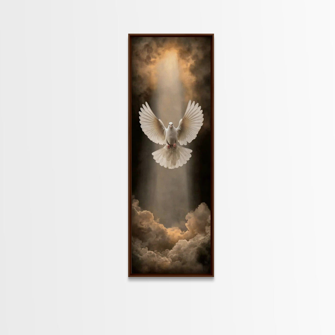 Glory In The Clouds, Framed Canvas Print, Christian Wall Art, Christian Art Work, Narrow Art, Modern Christian Art, Christian Christmas Dec