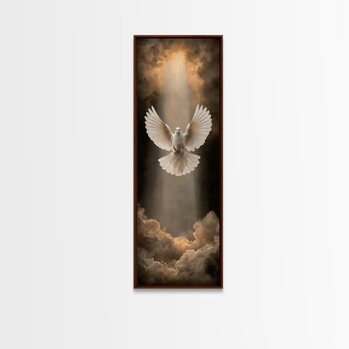 Glory In The Clouds, Framed Canvas Print, Christian Wall Art, Christian Art Work, Narrow Art, Modern Christian Art, Christian Christmas Dec