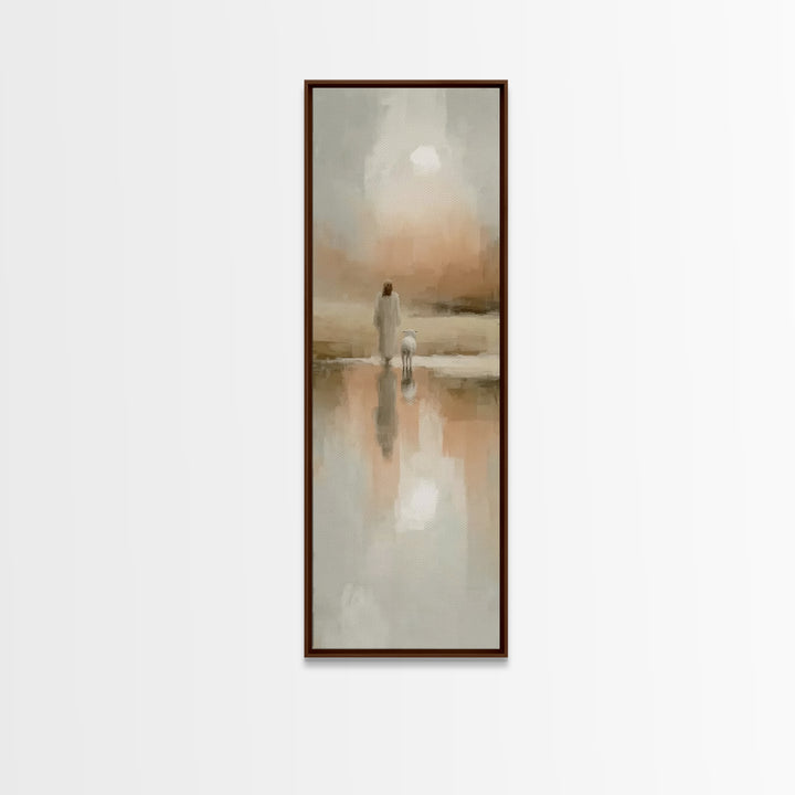 Walk Of Grace – Framed Canvas Print – Christian Art Print – Jesus Painting – Christian Wall Art – Tall Skinny Art Print – Christian Christm