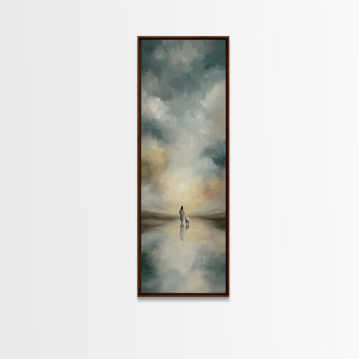 Heaven’s Gentle Road – Framed Canvas Print – Christian Art – Jesus Painting – Christian Wall Art – Tall Narrow Wall Art – Christian Art Can