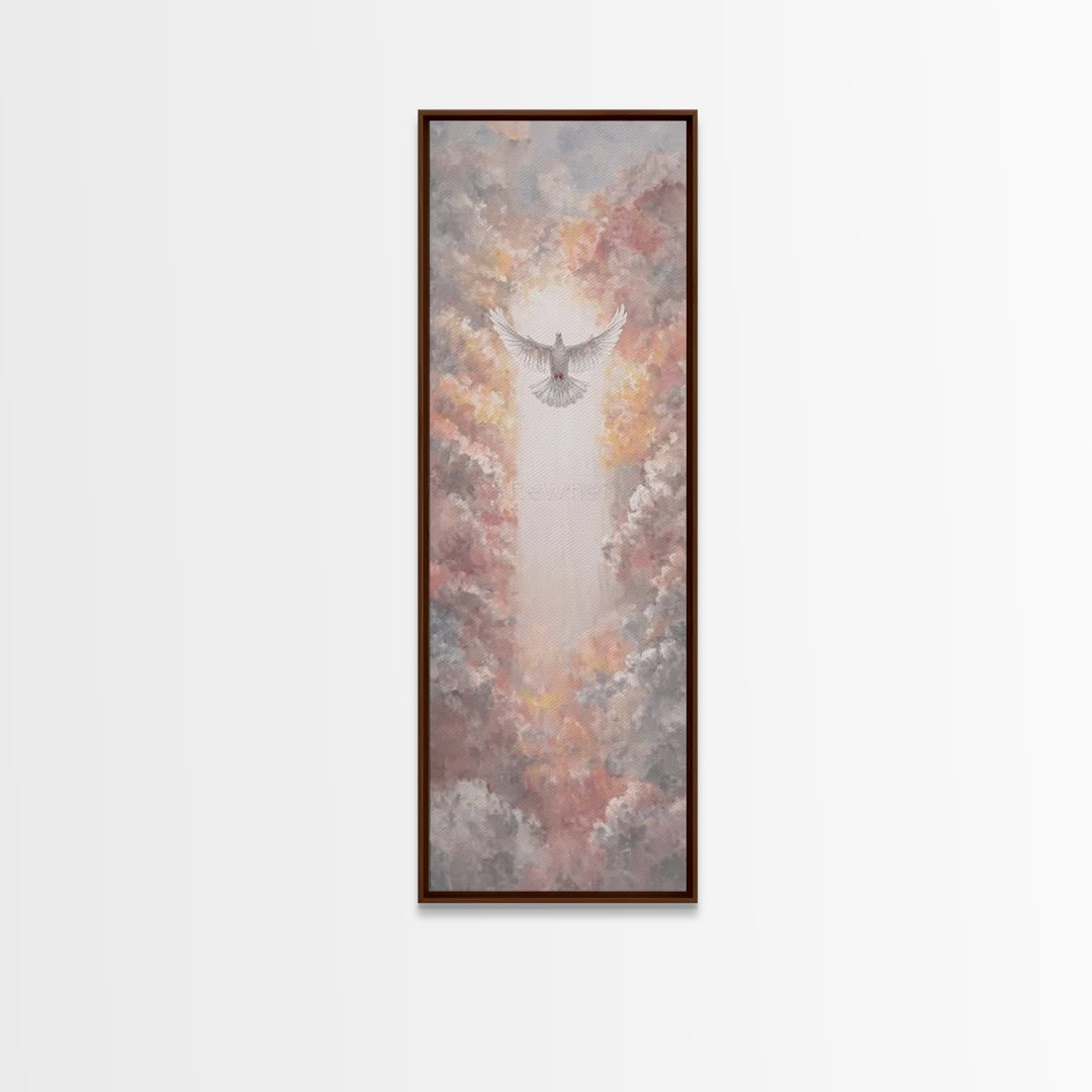 Dawn Of The Spirit – Framed Canvas Print – Christian Art Canvas – Christian Wall Art – Tall Skinny Art Print – Christmas Art – Christian Gi