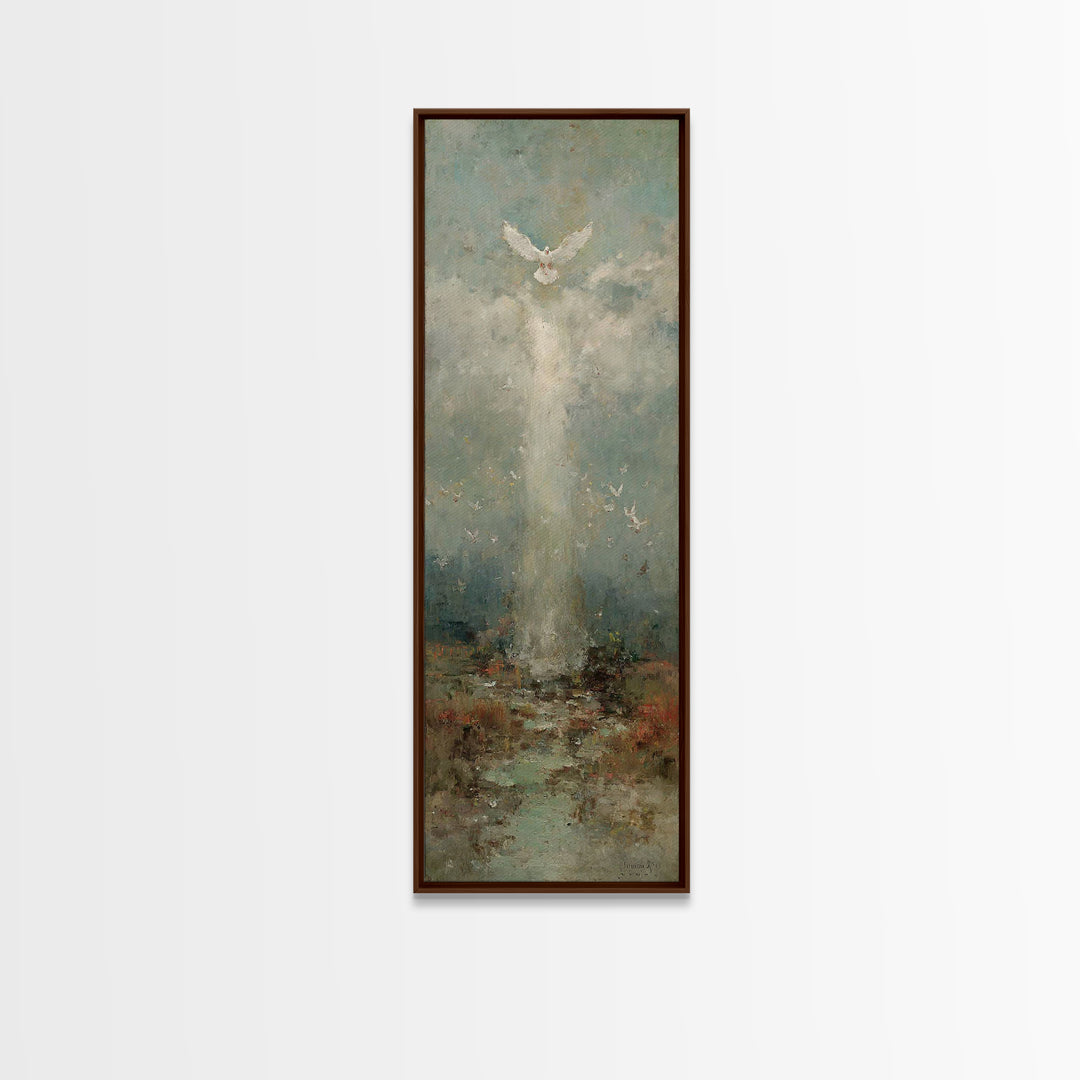 Heavenly Dove – Framed Canvas Print – Christian Wall Art – Christian Art Canvas – Jesus Painting – Christmas Art – Christian Decor – Art –
