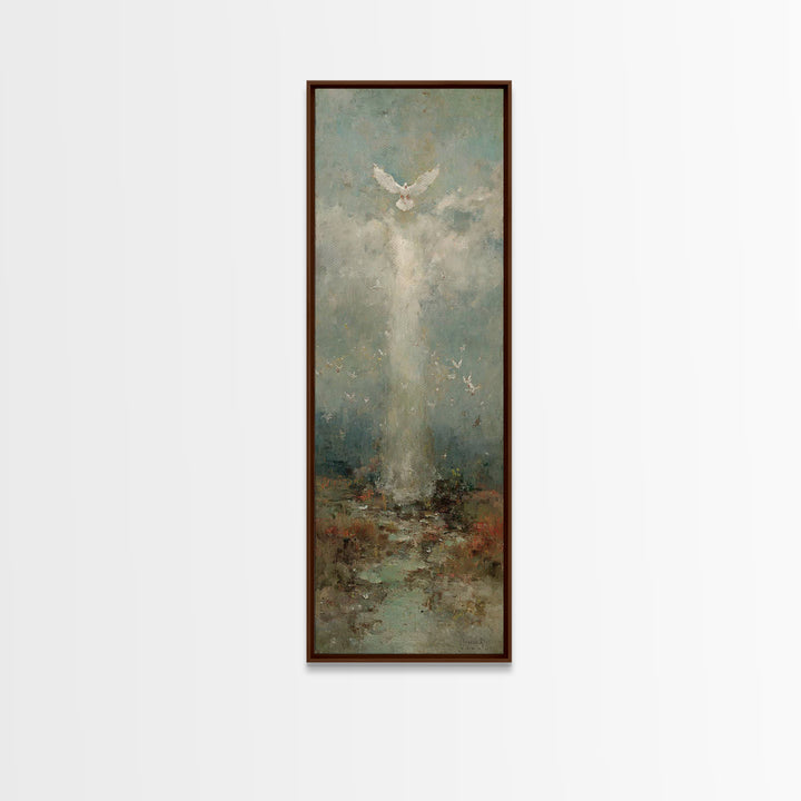 Heavenly Dove – Framed Canvas Print – Christian Wall Art – Christian Art Canvas – Jesus Painting – Christmas Art – Christian Decor – Art –