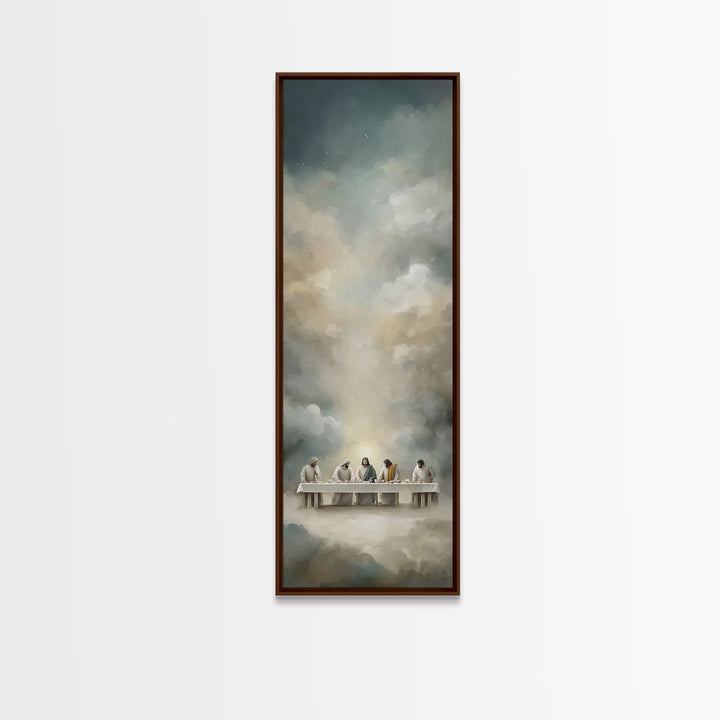 Supper Of Light | Framed Canvas Print | Christian Wall Art | Christian Art Canvas | Jesus Painting | Tall Skinny Art Print | Modern Christi