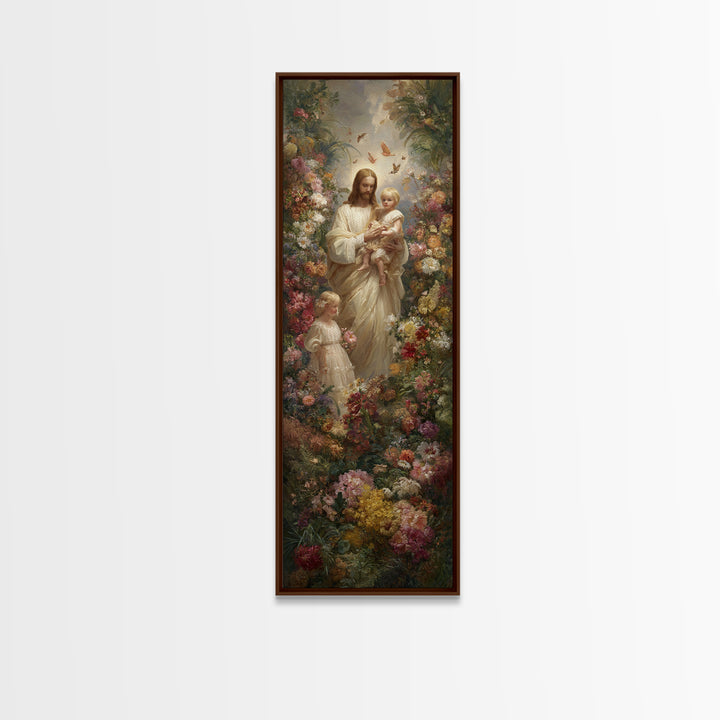 Garden Of Peace | Framed Canvas Print | Christian Art Canvas | Jesus Painting | Christian Wall Art | Skinny Art