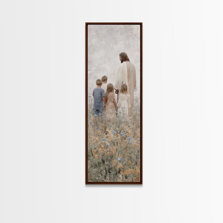 Shoreline Blessing | Framed Canvas Print | Christian Art Print | Christian Wall Art | Jesus Painting | Skinny Art