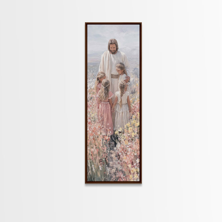 Circle Of Light | Framed Canvas Print | Christian Art Canvas | Christian Wall Art | Jesus Painting | Skinny Art