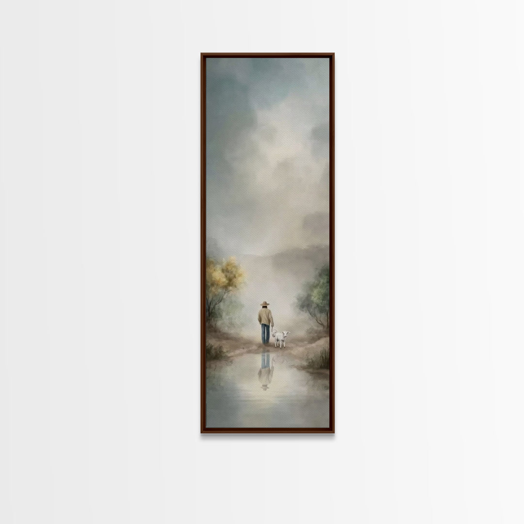 Horizon Of Faith – Framed Canvas Print – Christian Wall Art – Christian Art Canvas – Jesus Painting – Tall Narrow Wall Art – Subtle Christi