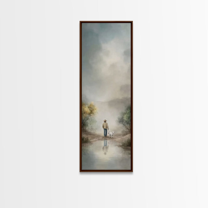 Horizon Of Faith – Framed Canvas Print – Christian Wall Art – Christian Art Canvas – Jesus Painting – Tall Narrow Wall Art – Subtle Christi