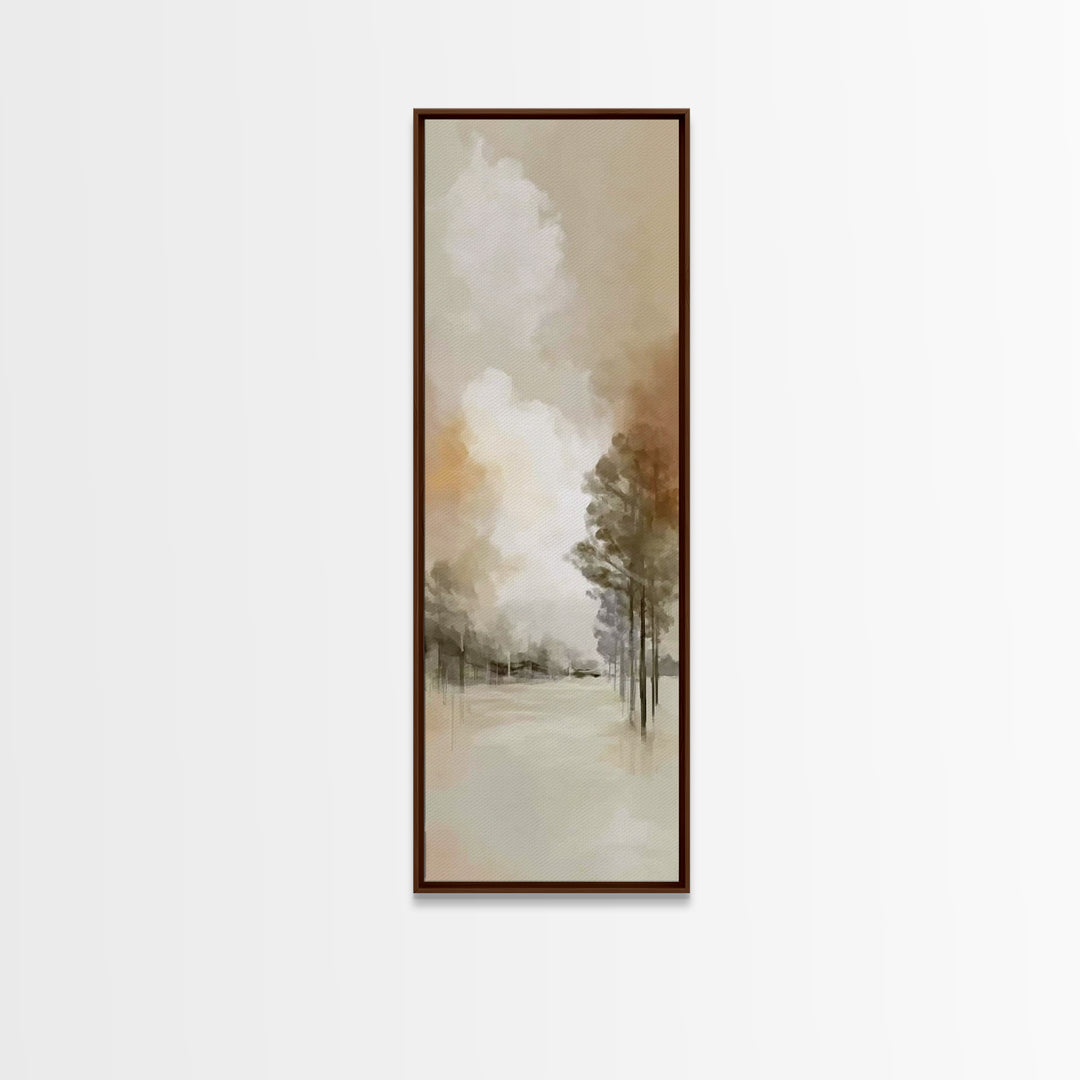 Soft Morning Path | Framed Canvas Print | Christian Wall Art | Christian Art Canvas | Narrow Art | Minimalist Christian Art | Christian Gif