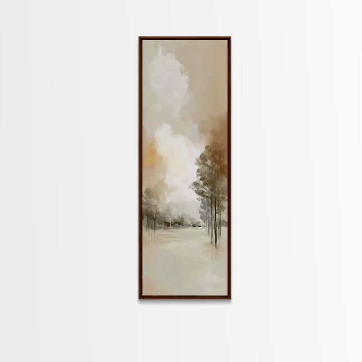 Soft Morning Path | Framed Canvas Print | Christian Wall Art | Christian Art Canvas | Narrow Art | Minimalist Christian Art | Christian Gif