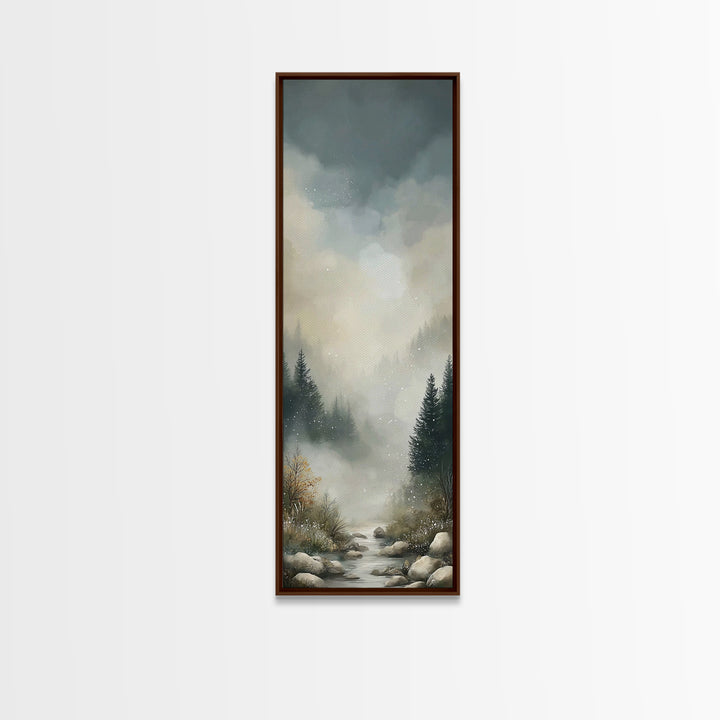 River Valley Calm – Framed Canvas Print – Christian Art Canvas – Christian Wall Art – Tall Skinny Art Print – Christian Decor – Christian G