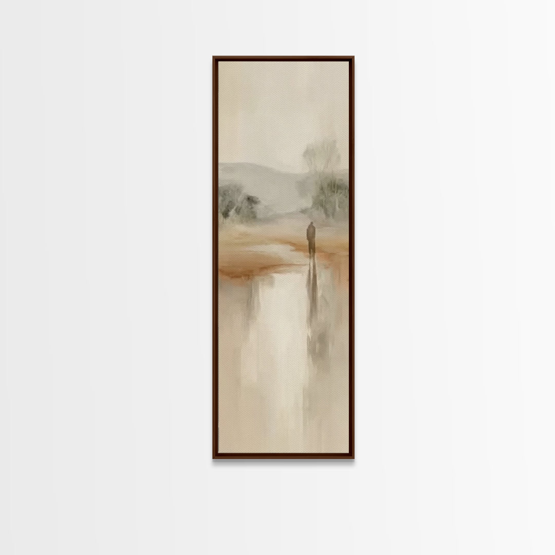 Desert Dawn Mercy – Framed Canvas Print – Christian Art Canvas – Modern Christian Art – Tall Narrow Wall Art – Jesus Painting