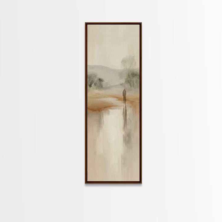 Desert Dawn Mercy – Framed Canvas Print – Christian Art Canvas – Modern Christian Art – Tall Narrow Wall Art – Jesus Painting