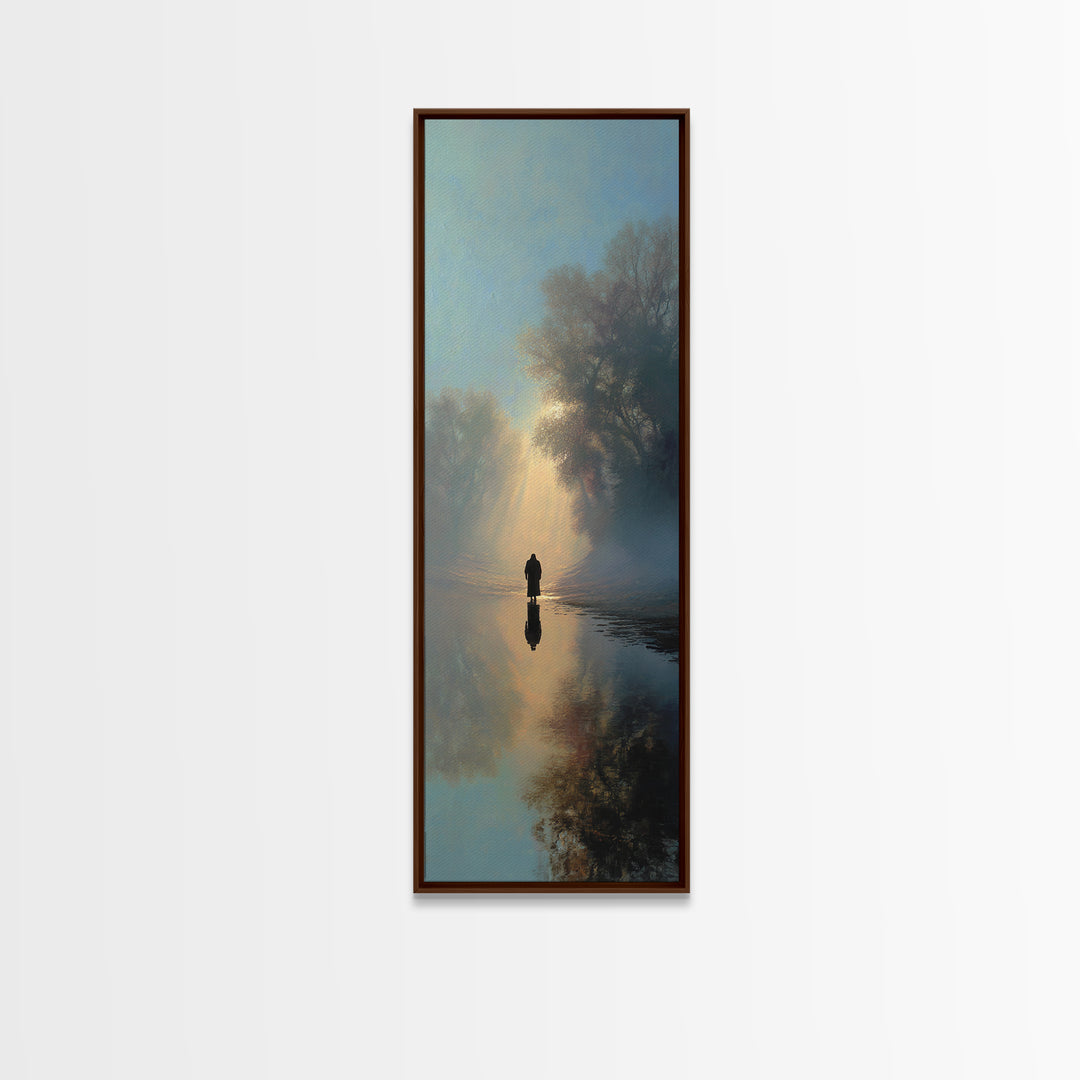 Radiant Morning Hope – Framed Canvas Print – Christian Wall Art – Moody Christian Art – Skinny Art – Jesus Christmas Art
