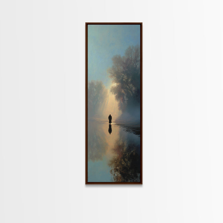 Radiant Morning Hope – Framed Canvas Print – Christian Wall Art – Moody Christian Art – Skinny Art – Jesus Christmas Art