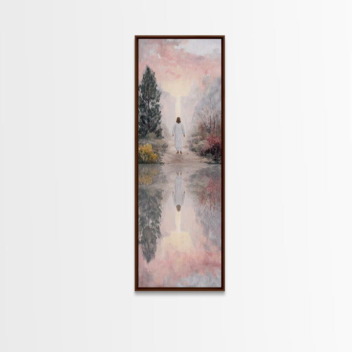 Light Of The Wilderness – Framed Canvas Print – Christian Wall Art – Abstract Christian Art – Skinny Art – Jesus Painting