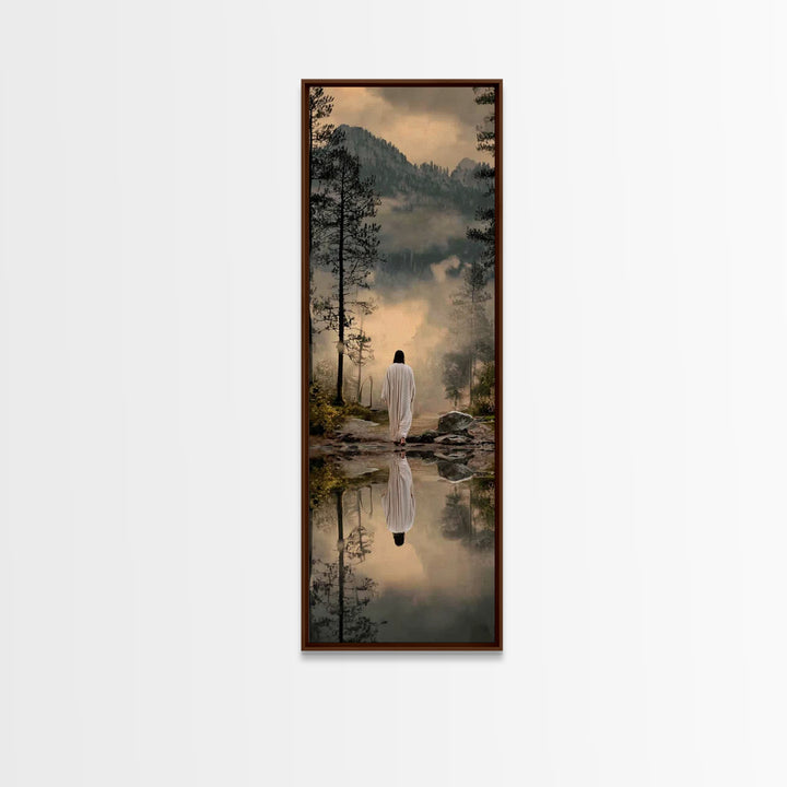 Celestial Desert Walk – Framed Canvas Print – Christian Art – Subtle Christian Art – Narrow Art – Jesus Christmas Art
