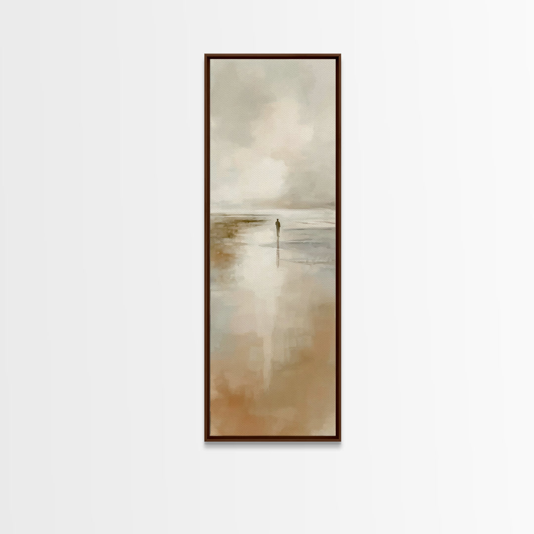 Eternal Horizon Calm – Framed Canvas Print – Christian Wall Art – Christian Art Canvas – Jesus Painting – Tall Narrow Wall Art