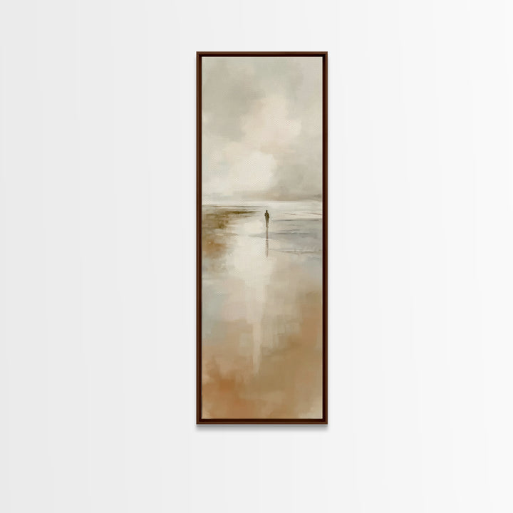 Eternal Horizon Calm – Framed Canvas Print – Christian Wall Art – Christian Art Canvas – Jesus Painting – Tall Narrow Wall Art