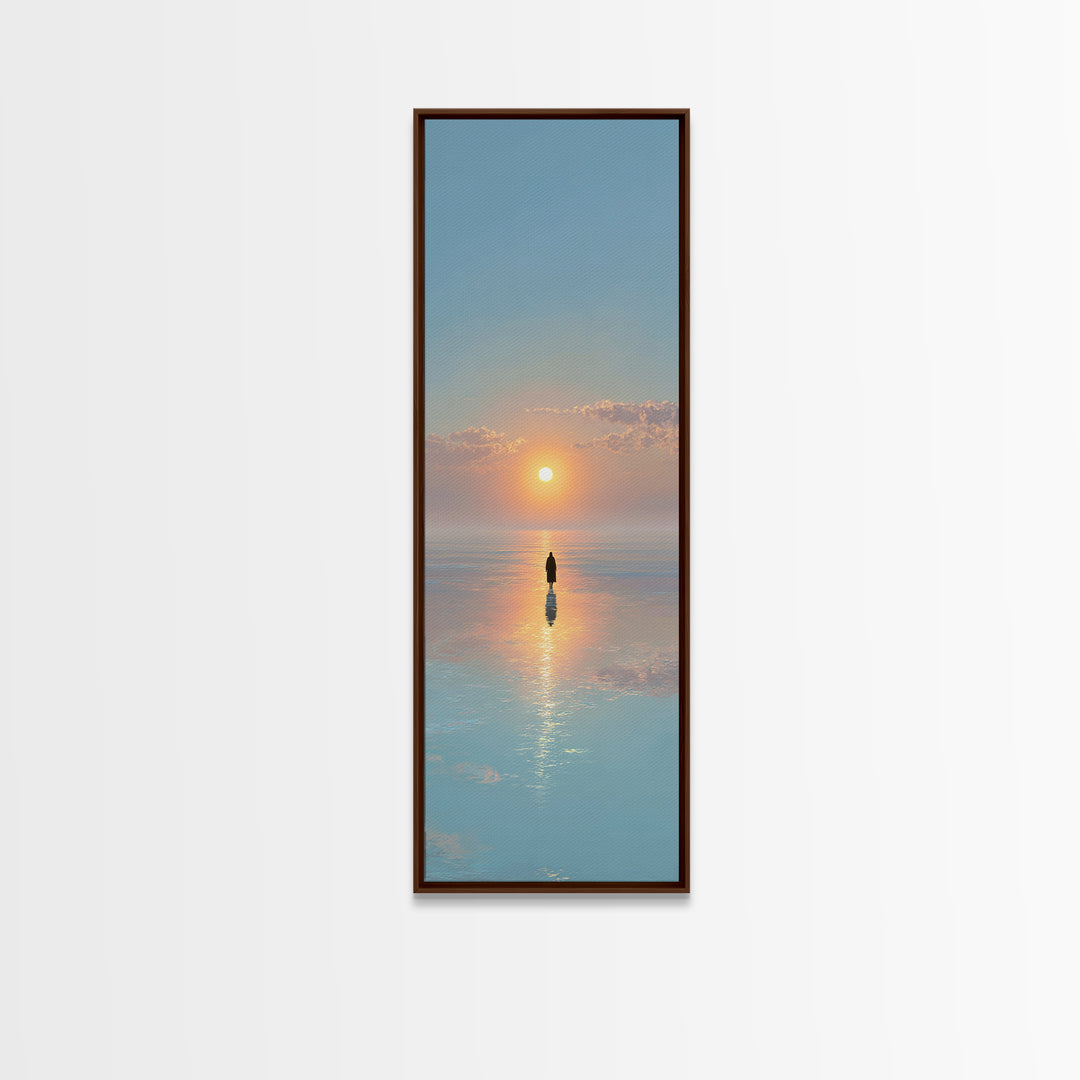 Skyward Hope Rising – Framed Canvas Print – Jesus Painting – Christian Wall Art – Christian Art Canvas – Tall Narrow Wall Art