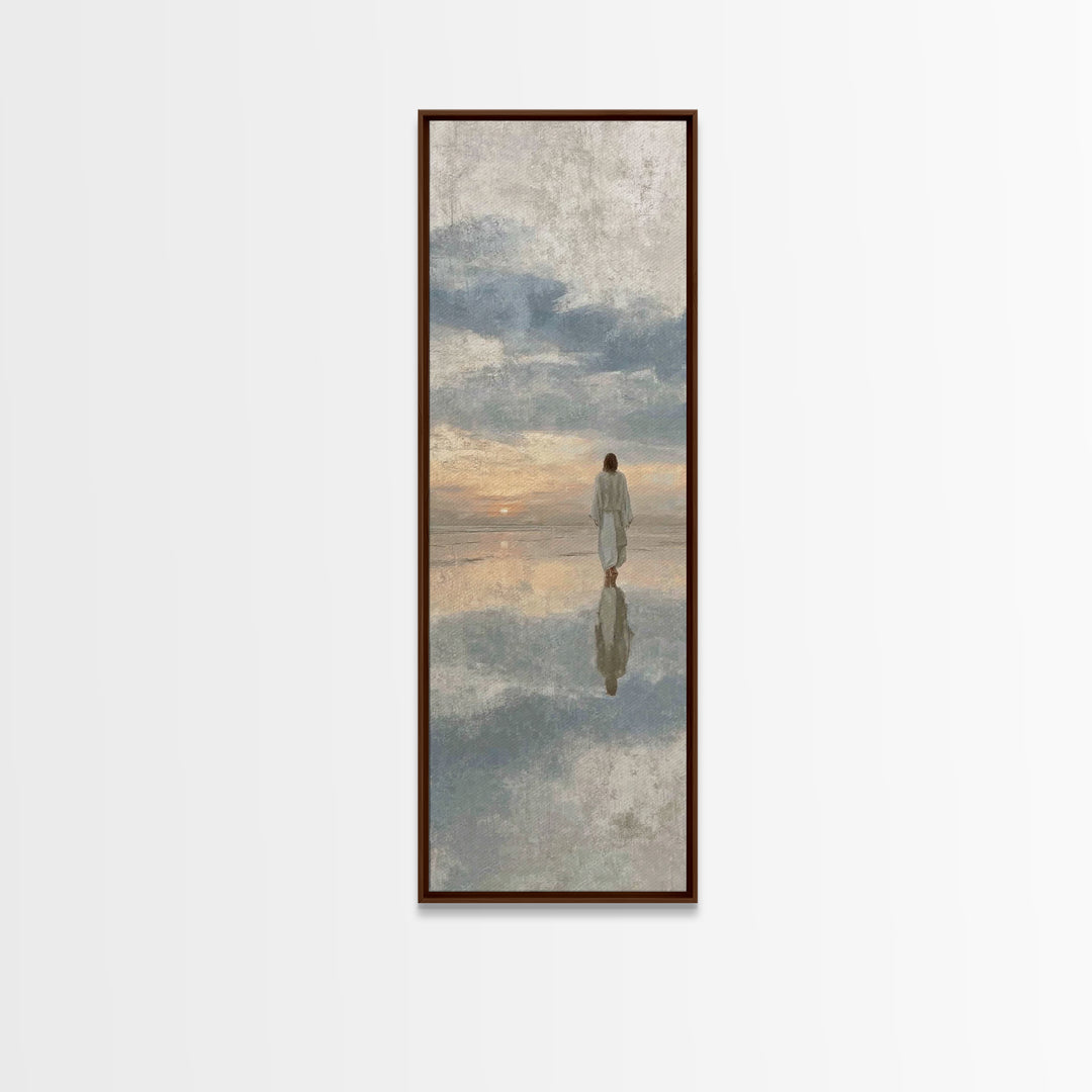 Radiant Horizon Peace – Framed Canvas Print – Christian Art Canvas – Jesus Painting – Christian Wall Art – Tall Narrow Wall Art