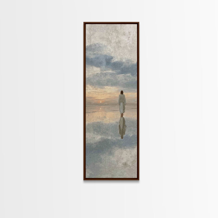 Radiant Horizon Peace – Framed Canvas Print – Christian Art Canvas – Jesus Painting – Christian Wall Art – Tall Narrow Wall Art