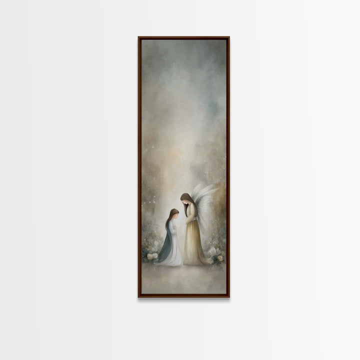 Radiant Herald | Framed Canvas Print | Tall Narrow Wall Art | Christian Art | Christmas Art | Christian Art Canvas | Jesus Painting