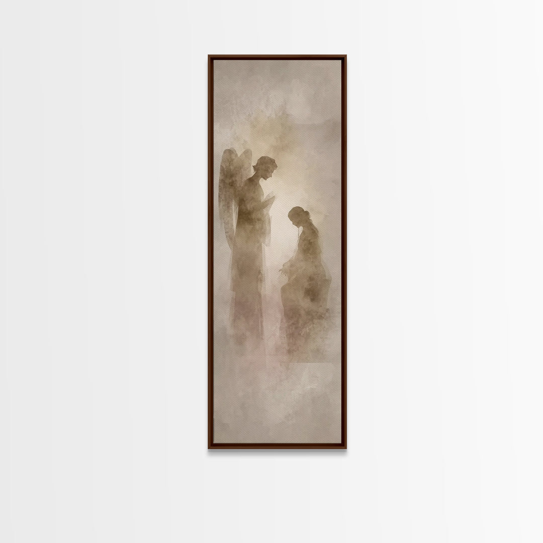 Sacred Mist Meeting | Framed Canvas Print | Skinny Art | Christian Art Canvas | Christian Wall Art | Modern Christian Art | Christian Paint