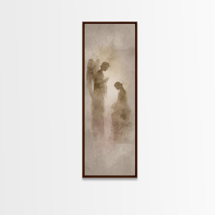 Sacred Mist Meeting | Framed Canvas Print | Skinny Art | Christian Art Canvas | Christian Wall Art | Modern Christian Art | Christian Paint