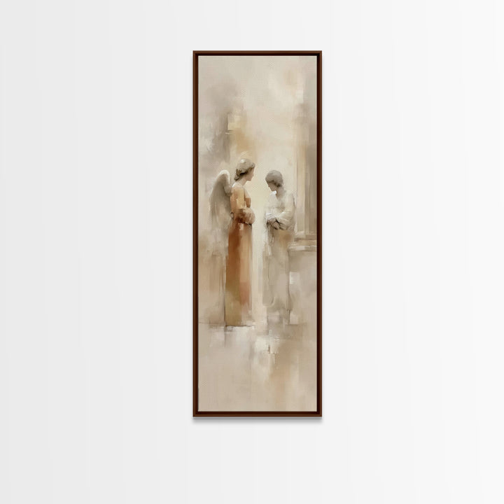 Heavenly Communion – Framed Canvas Print – Tall Skinny Art Print – Christian Art Canvas – Christian Wall Art – Subtle Christian Art – Chris