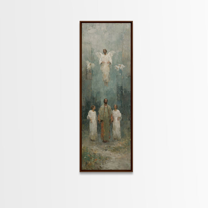 Eternal Gathering | Framed Canvas Print | Narrow Art | Christian Art Canvas | Christian Wall Art | Jesus Painting | Christian Art