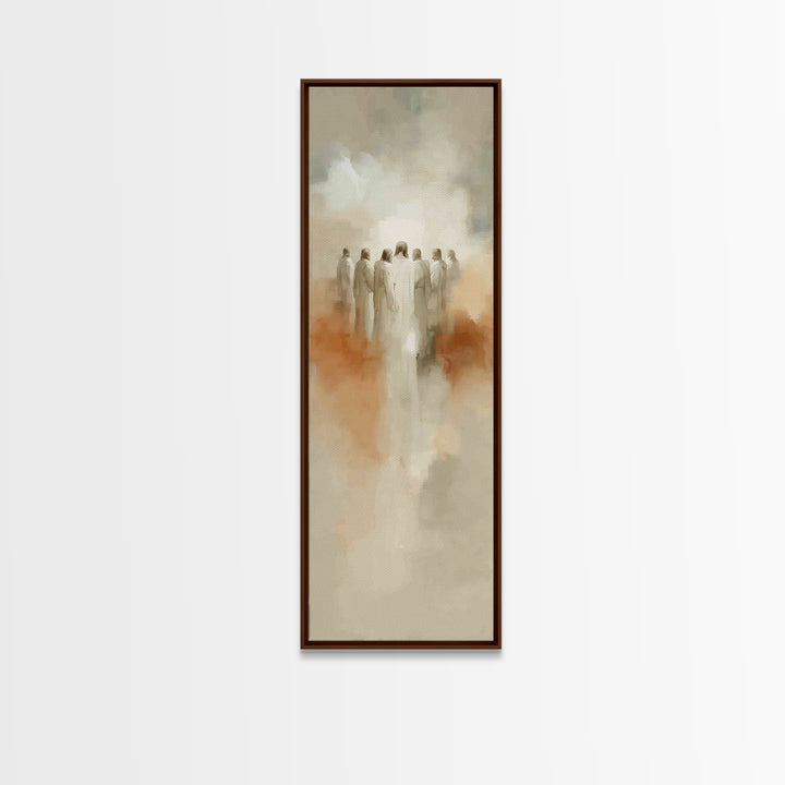 Heavenly Host | Framed Canvas Print | Tall Narrow Wall Art | Christian Art Canvas | Christian Wall Art | Jesus Painting | Christian Art