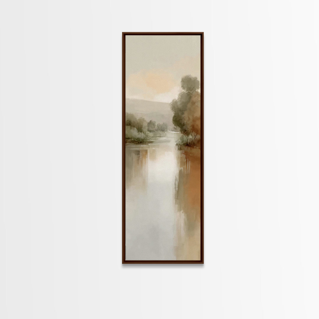 Still Waters Hope | Framed Canvas Print | Christian Wall Art | Jesus Painting Canvas | Skinny Art | Christian Art Gift | Subtle Christian A