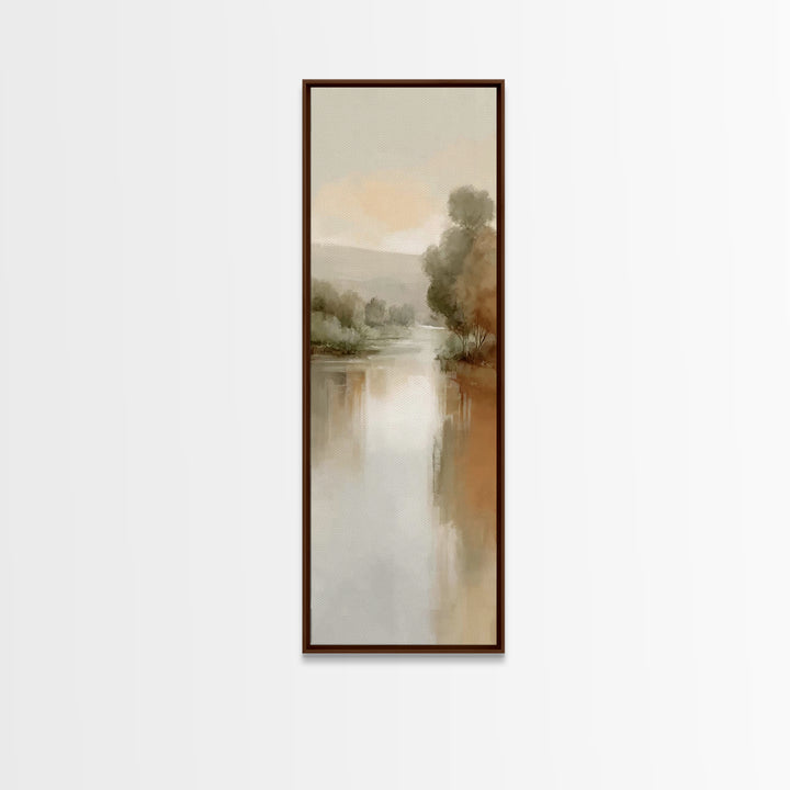 Still Waters Hope | Framed Canvas Print | Christian Wall Art | Jesus Painting Canvas | Skinny Art | Christian Art Gift | Subtle Christian A