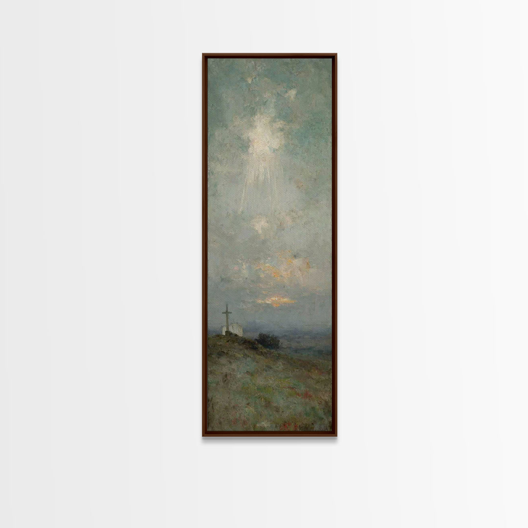 Heaven’s Promise | Framed Canvas Print | Christian Art Canvas | Narrow Art | Christian Wall Art | Subtle Christian Art | Christian Gift | V
