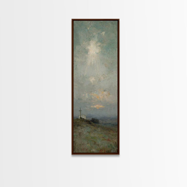 Heaven’s Promise | Framed Canvas Print | Christian Art Canvas | Narrow Art | Christian Wall Art | Subtle Christian Art | Christian Gift | V