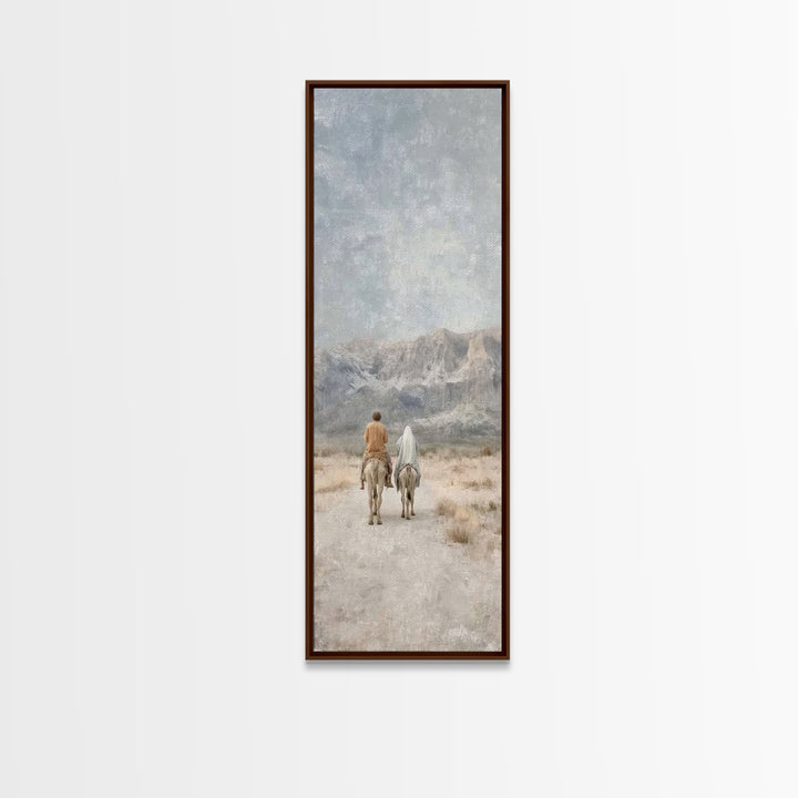 Journey To Bethlehem | Framed Canvas Print | Skinny Art | Christian Art | Christmas Art Prints | Modern Christian Painting