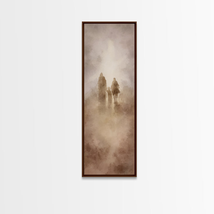 Journey Of Light – Framed Canvas Print – Christian Wall Art – Christian Art Canvas – Jesus Painting – Tall Narrow Wall Art – Christmas Art