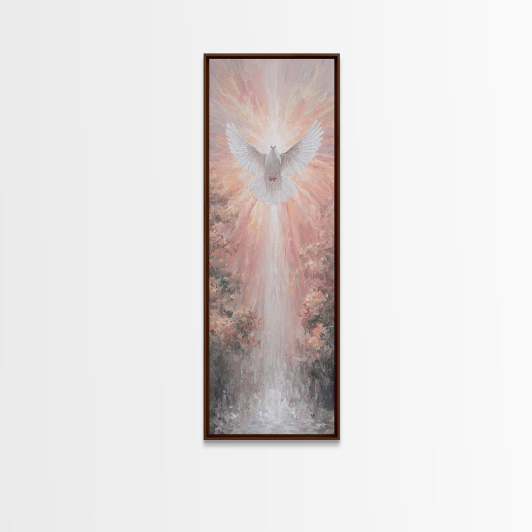 Spirit Of Dawn – Framed Canvas Print – Christian Art Print – Christian Wall Art – Tall Skinny Art Print – Christian Art Canvas – Christmas