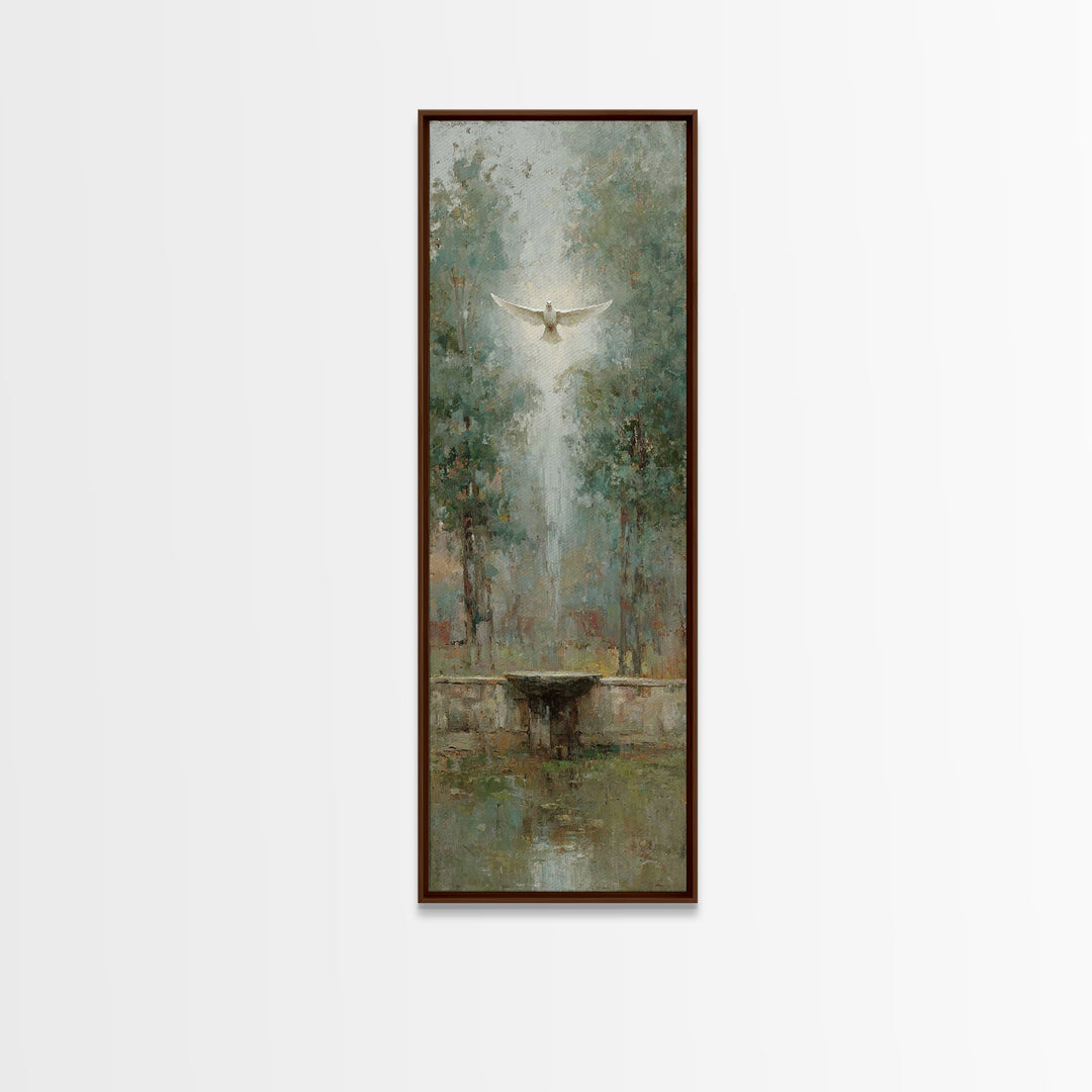Garden Of Spirit – Framed Canvas Print – Christian Wall Art – Christian Art Canvas – Vintage Christian Art – Tall Narrow Wall Art – Christi