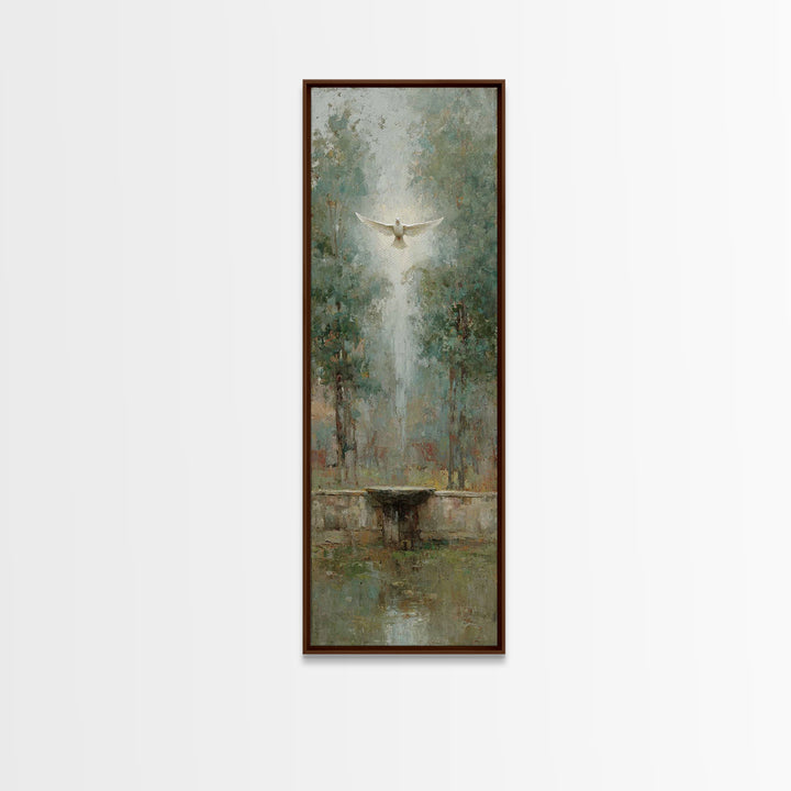 Garden Of Spirit – Framed Canvas Print – Christian Wall Art – Christian Art Canvas – Vintage Christian Art – Tall Narrow Wall Art – Christi