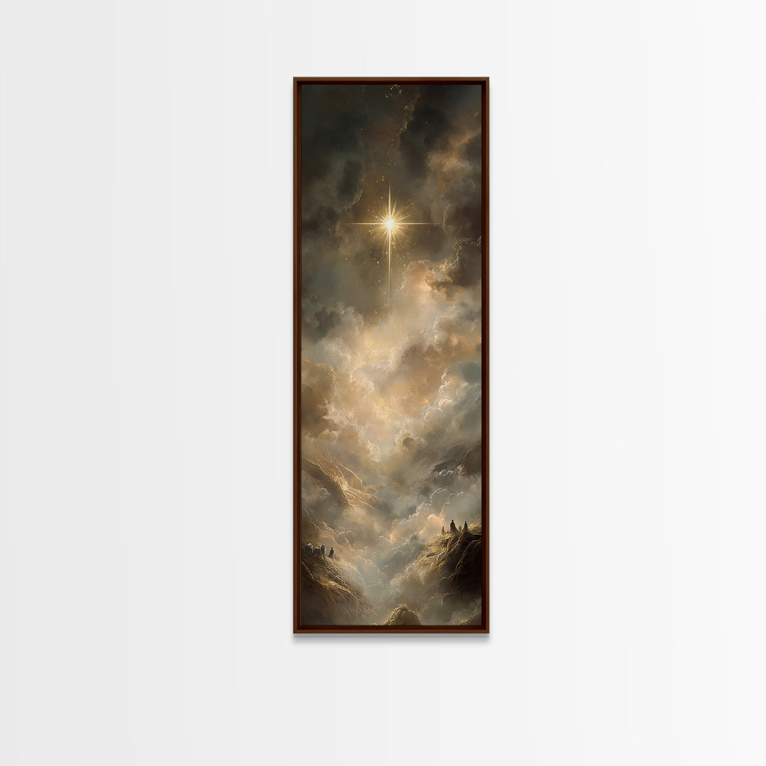 Valley Of Radiance – Framed Canvas Print – Skinny Art – Christian Christmas Art – Christian Art Canvas – Christian Wall Art – Jesus Paintin