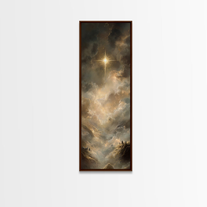 Valley Of Radiance – Framed Canvas Print – Skinny Art – Christian Christmas Art – Christian Art Canvas – Christian Wall Art – Jesus Paintin