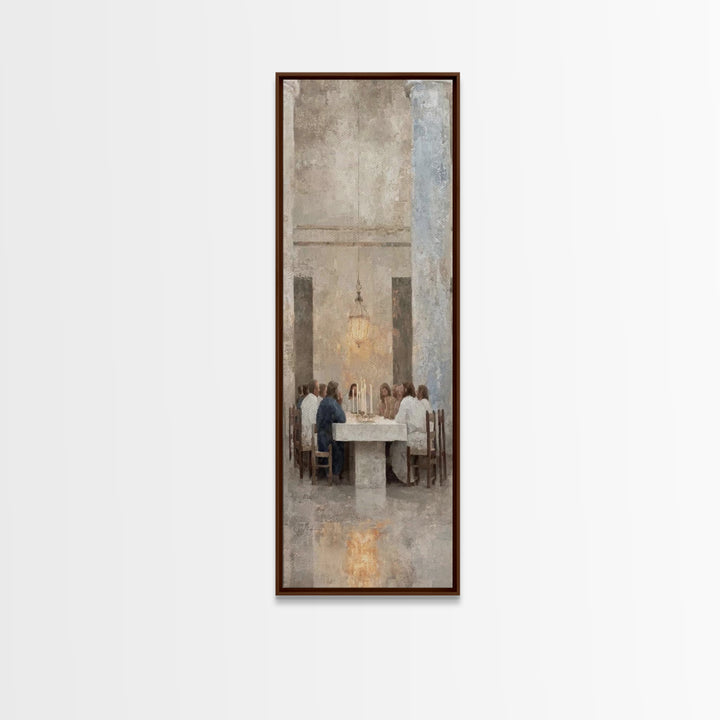 Celestial Supper Peace – Framed Canvas Print – Christian Art Canvas – Jesus Painting – Christian Wall Art – Skinny Art – Christian Christma