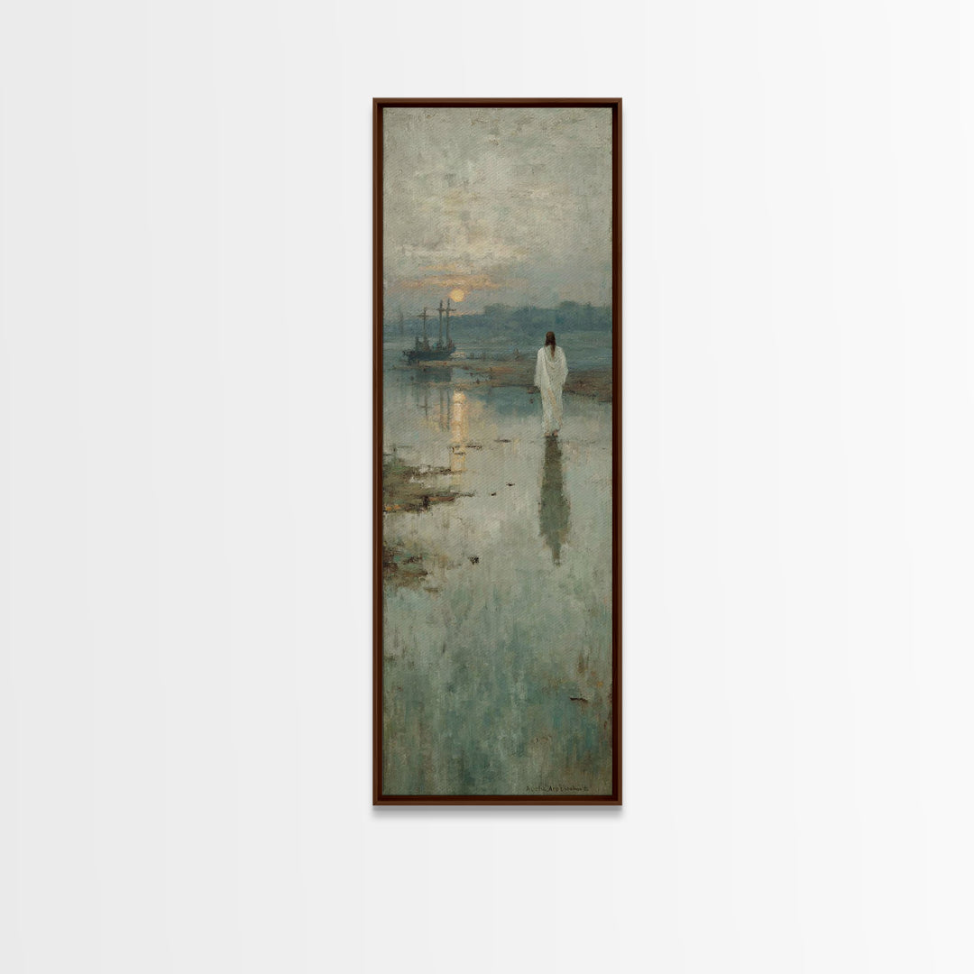 Harbor Of Peace – Framed Canvas Print – Narrow Art – Christian Art – Christian Wall Art – Christian Art Canvas – Jesus Painting