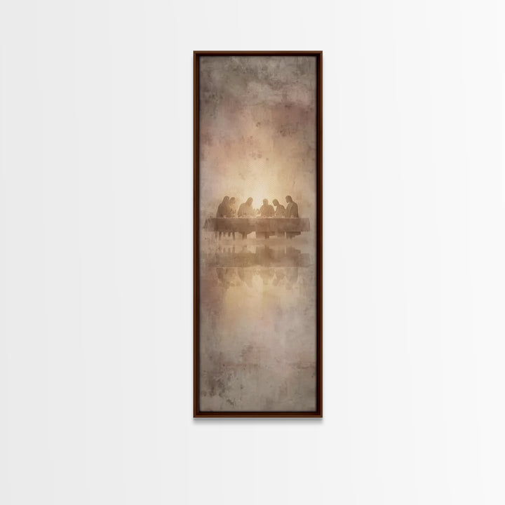 Blessed Supper Stars – Framed Canvas Print – Christian Wall Art – Jesus Art Print – Christian Art Canvas – Tall Skinny Art Print – Christma