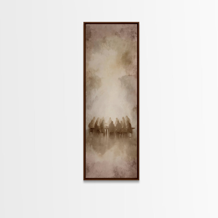 Holy Gathering Dawn – Framed Canvas Print – Christian Art Canvas – Jesus Wall Art – Christian Art Print – Skinny Art – Christmas Art – Chri