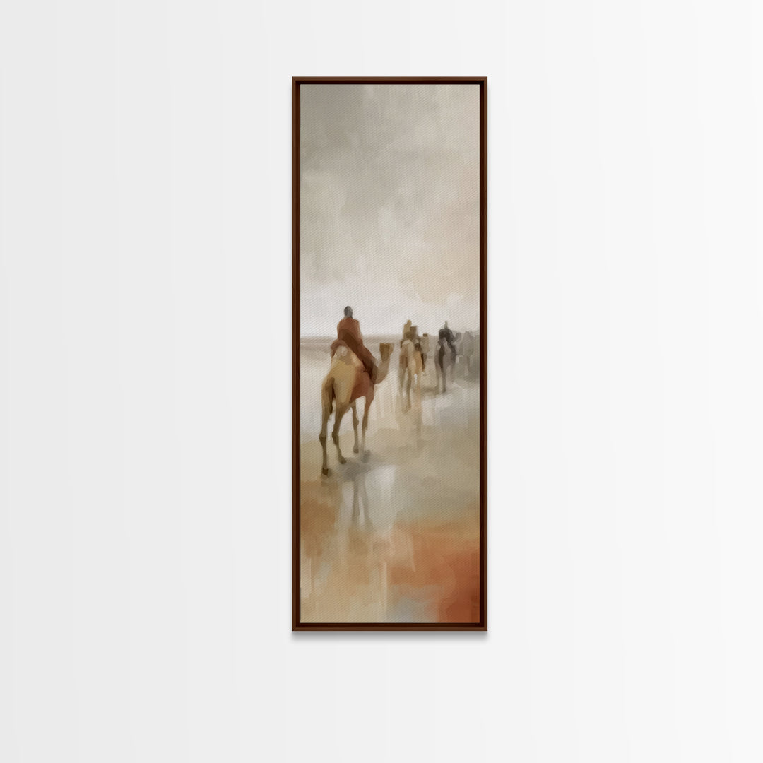 Sacred Dune Crossing – Framed Canvas Print – Christian Christmas Art – Christian Art Canvas – Christmas Wall Art – Skinny Art – Christian G